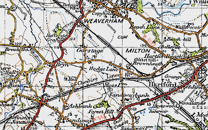 Old map of Gorstage in 1947