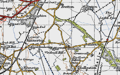 Old map of Gorstella in 1947