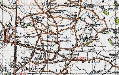 Old map of Gorstey Ley in 1946