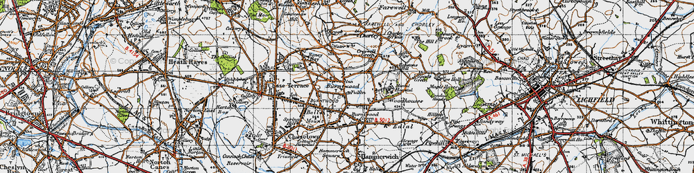 Old map of Gorstey Ley in 1946