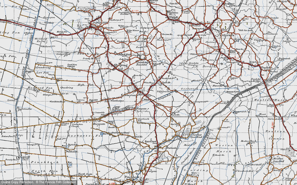 Old Map of Gosberton, 1946 in 1946