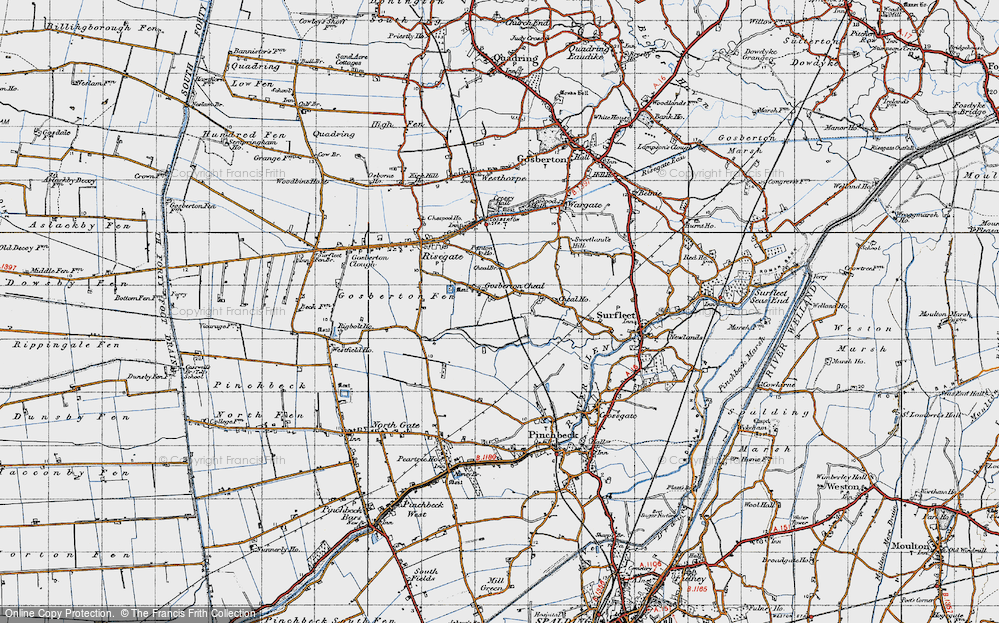 Old Map of Gosberton Cheal, 1946 in 1946