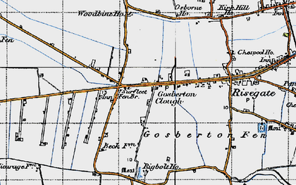 Old map of Woodbine Ho in 1946