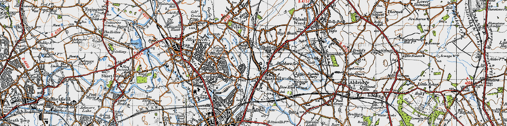 Old map of Goscote in 1946