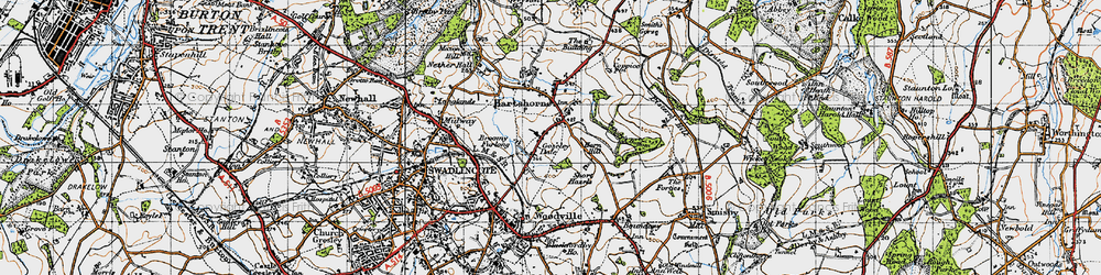 Old map of Goseley Dale in 1946