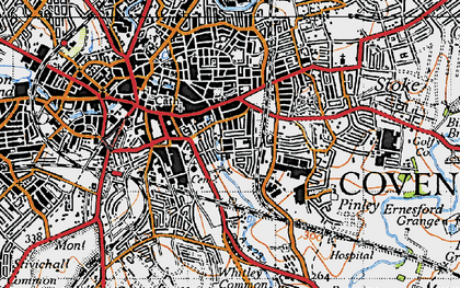 Old map of Gosford Green in 1946