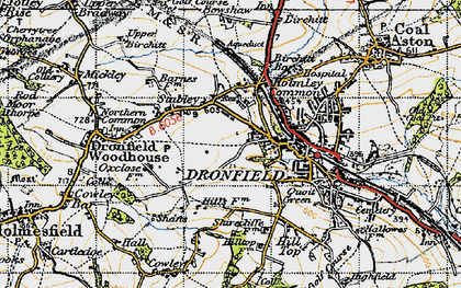 Old map of Gosforth Valley in 1947