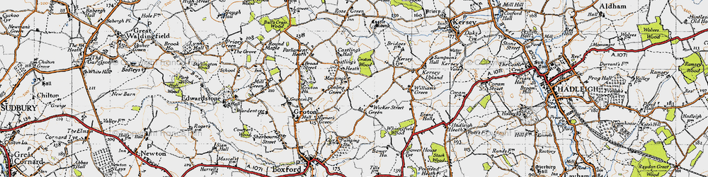 Old map of Gosling Green in 1946