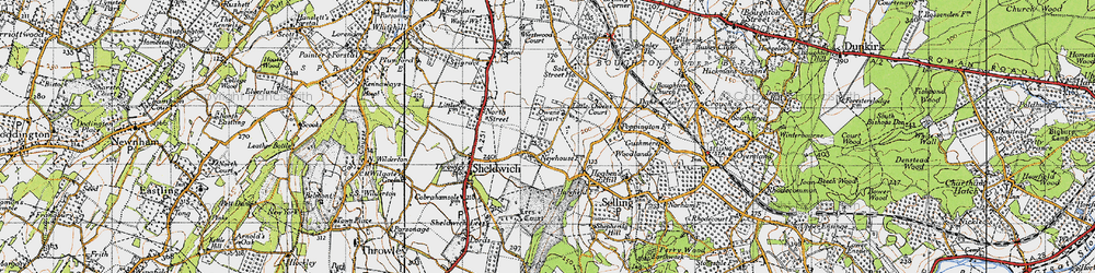 Old map of Gosmere in 1946