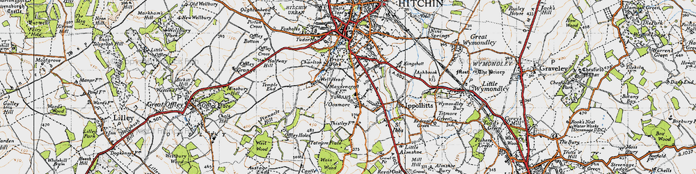 Old map of Gosmore in 1946