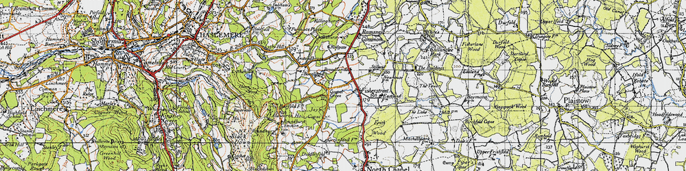 Old map of Gospel Green in 1940