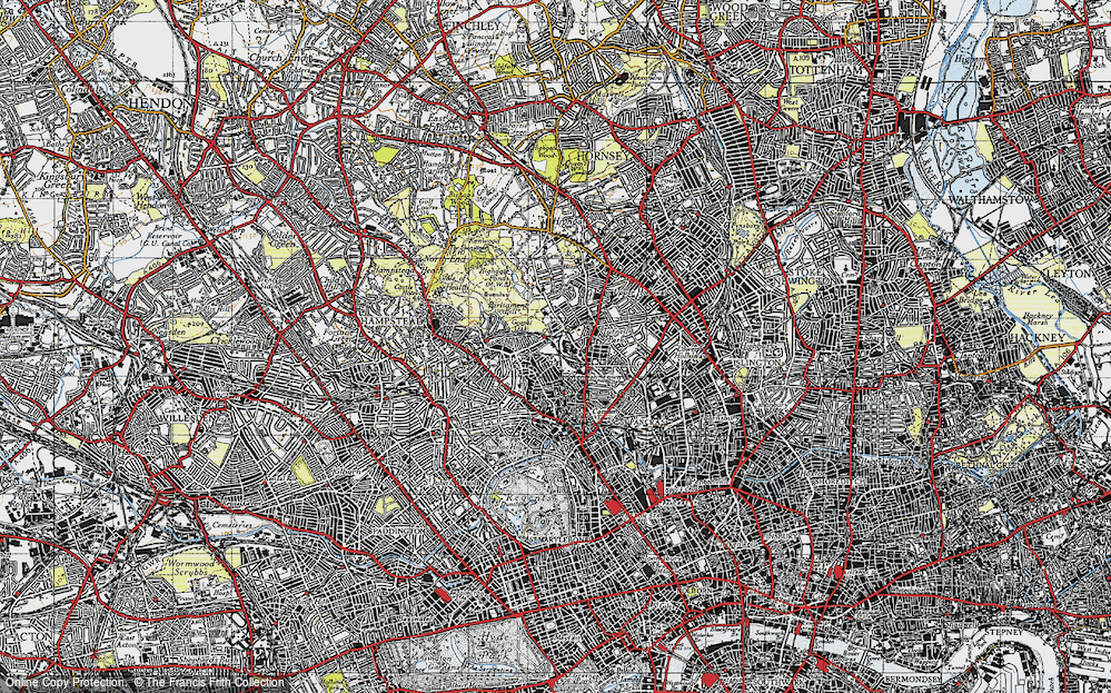Old Map of Gospel Oak, 1945 in 1945