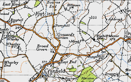 Old map of Gossard's Green in 1946