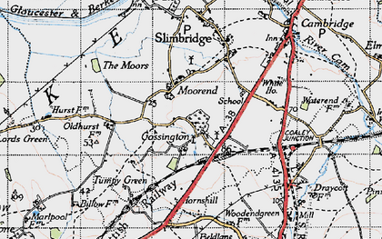 Old map of Gossington in 1946