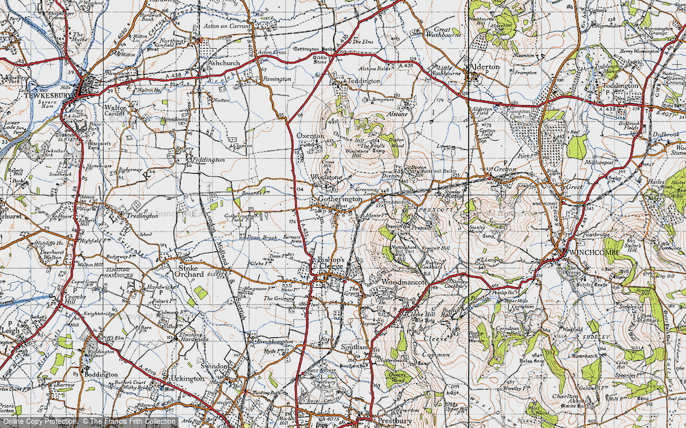 Old Map of Gotherington, 1946 in 1946