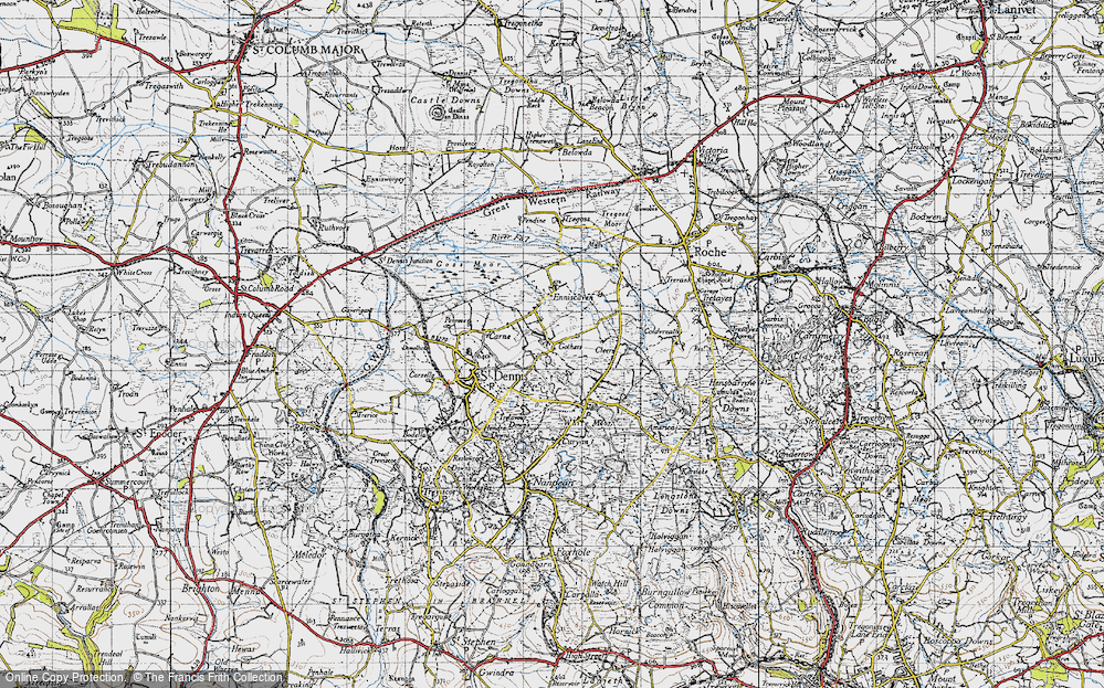 Old Map of Historic Map covering Cleers in 1946
