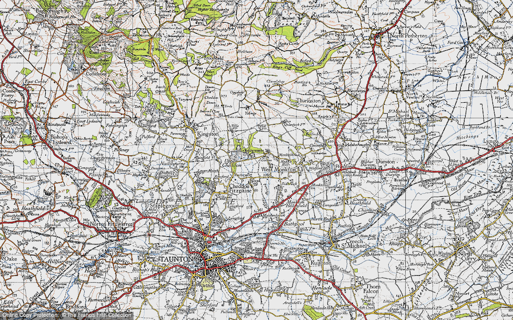 Old Map of Gotton, 1946 in 1946
