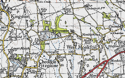Old map of Gotton in 1946
