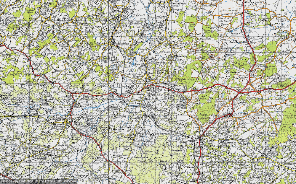 Old Map of Goudhurst, 1940 in 1940
