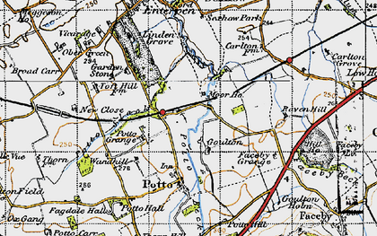 Old map of Goulton in 1947