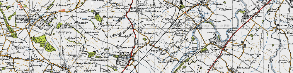 Old map of Goverton in 1946