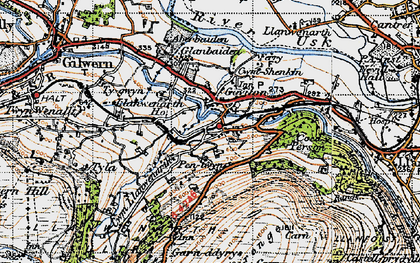 Old map of Govilon in 1947