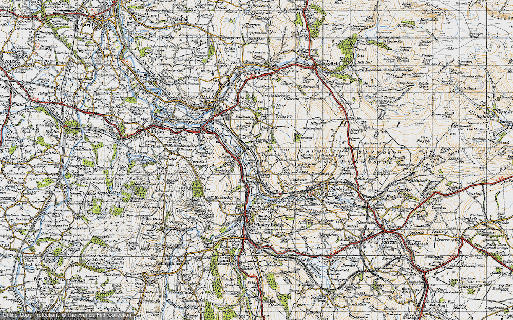 Old Map of Gowhole, 1947 in 1947