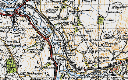 Old map of Gowhole in 1947
