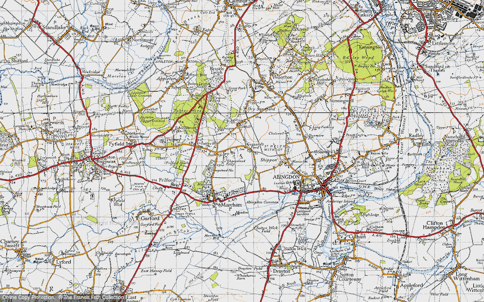 Old Map of Gozzard's Ford, 1947 in 1947