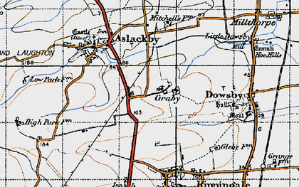 Old map of Graby in 1946
