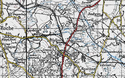 Old map of Gracca in 1946
