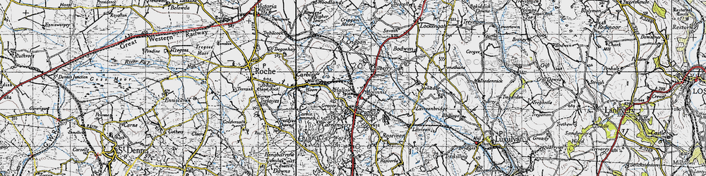 Old map of Gracca in 1946