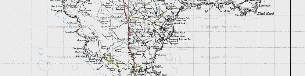 Old map of Grade in 1946