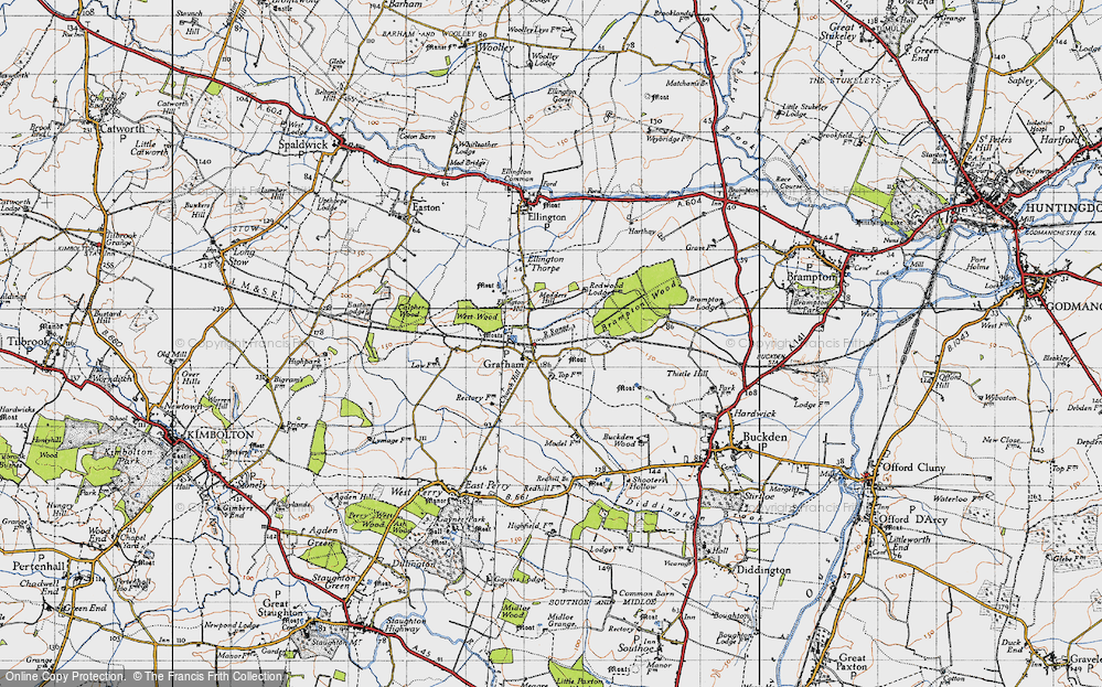 Old Map of Grafham, 1946 in 1946