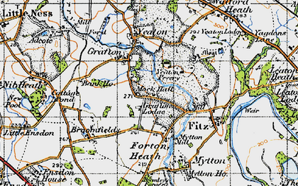 Old map of Grafton in 1947