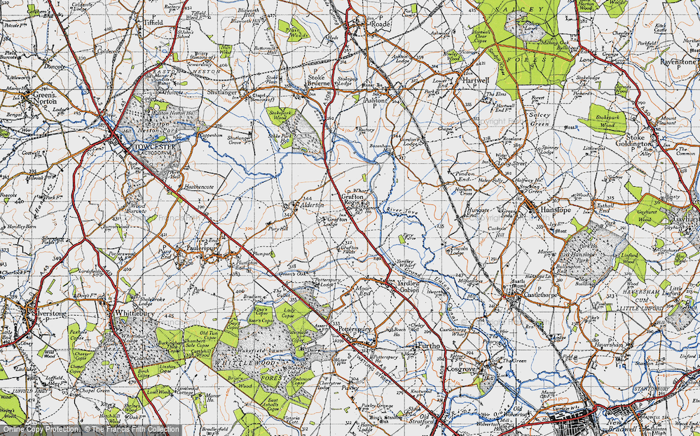 Old Map of Grafton Regis, 1946 in 1946
