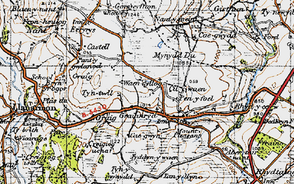 Old map of Tyddyn Waen in 1947