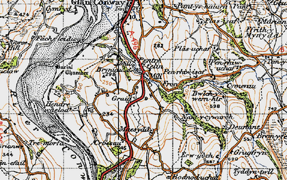 Old map of Erw Goch in 1947