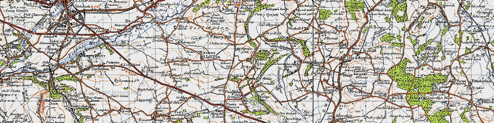 Old map of Graig Penllyn in 1947