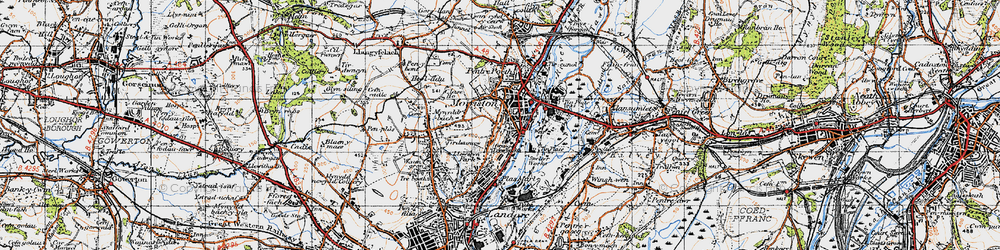 Old map of Graig Trewyddfa in 1947
