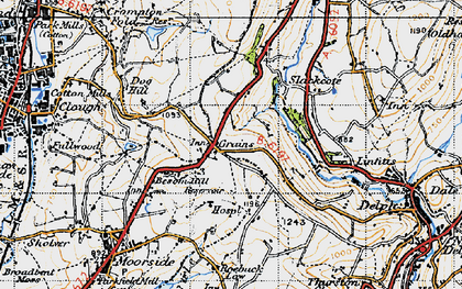Old map of Bishop Park in 1947