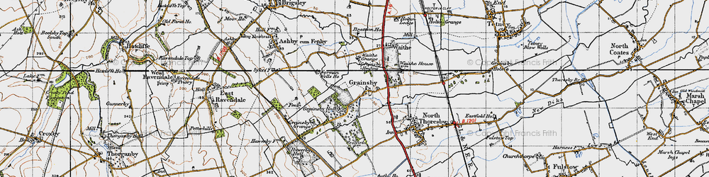 Old map of Grainsby in 1946