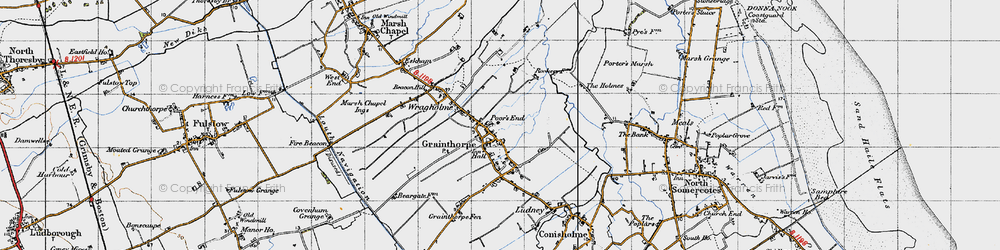 Old map of Grainthorpe in 1946