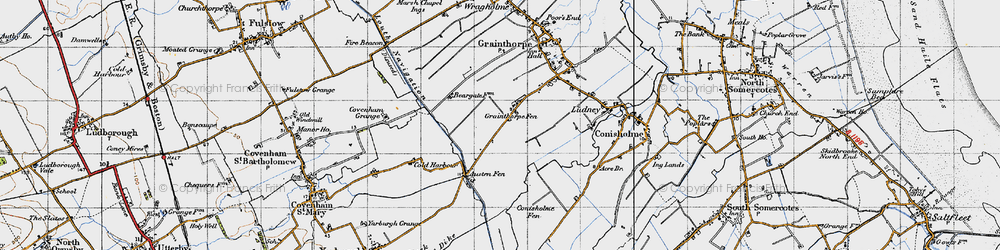 Old map of Grainthorpe Fen in 1946