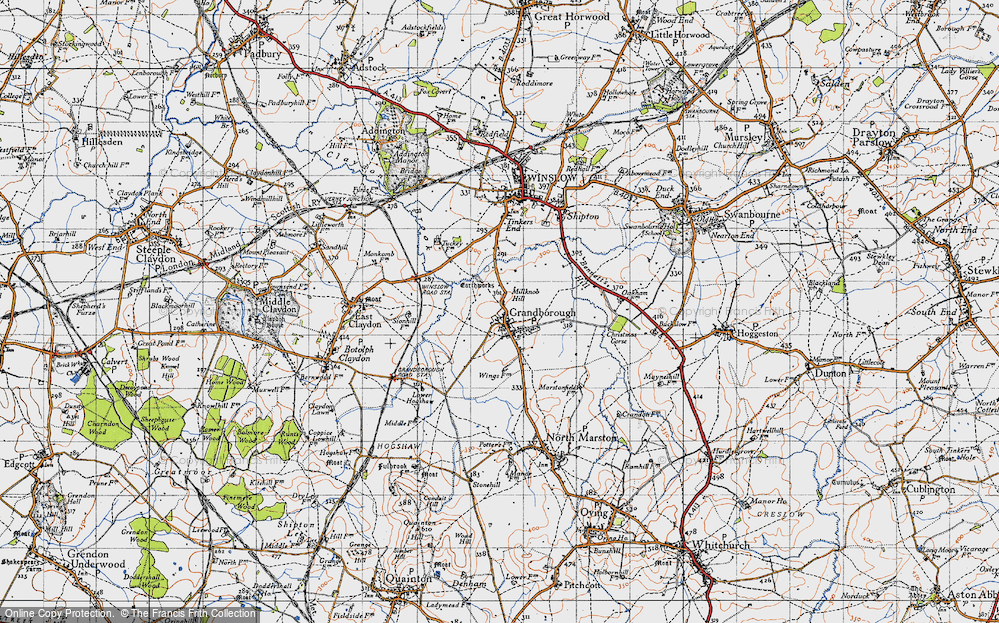 Old Map of Granborough, 1946 in 1946
