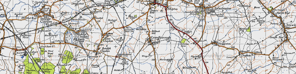 Old map of Granborough in 1946