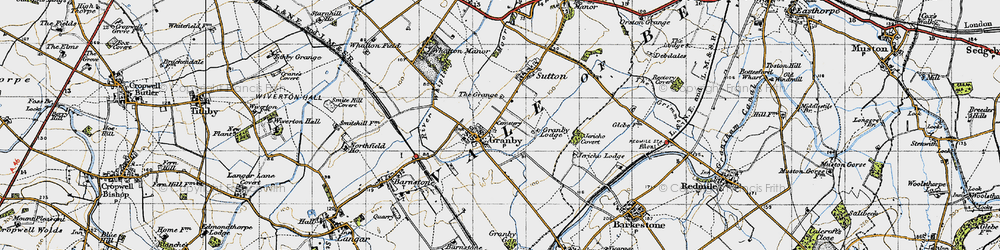 Old map of Granby in 1946