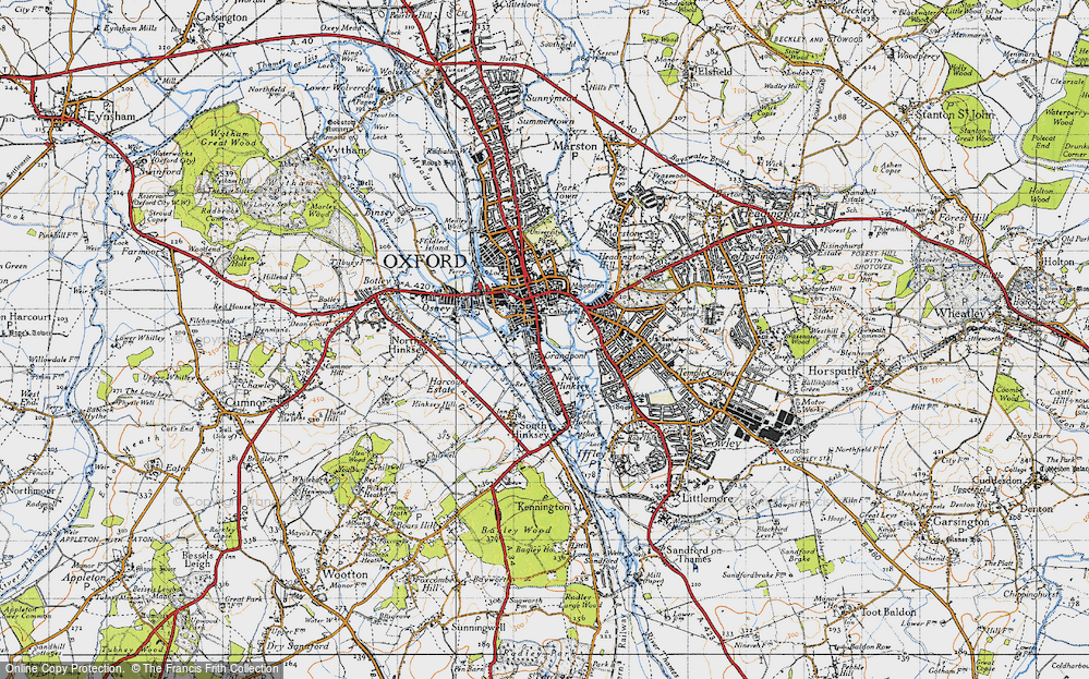 Old Map of Grandpont, 1947 in 1947