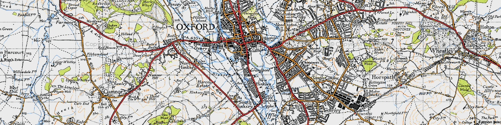 Old map of Grandpont in 1947