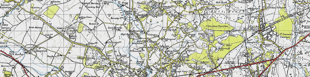 Old map of Grange in 1940